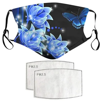 

Adult Women Man Masks Anti Pollution Face Masks Reusable Cycling Camp Mascarillas Protection Printing Face Mouth Mask