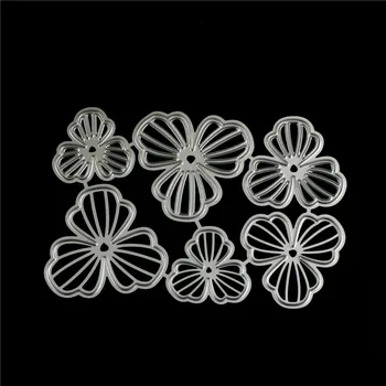

New 6Pcs Flowers Design Metal Cutting Dies For DIY Scrapbooking Album Paper Cards Decor DIY Crafts