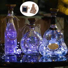 Стеклянный Винный светодиодный светильник в форме пробки Пробка для бутылки вина с подсветкой Лампа для рождественской вечеринки украшение бутылки затвор свет рогатки