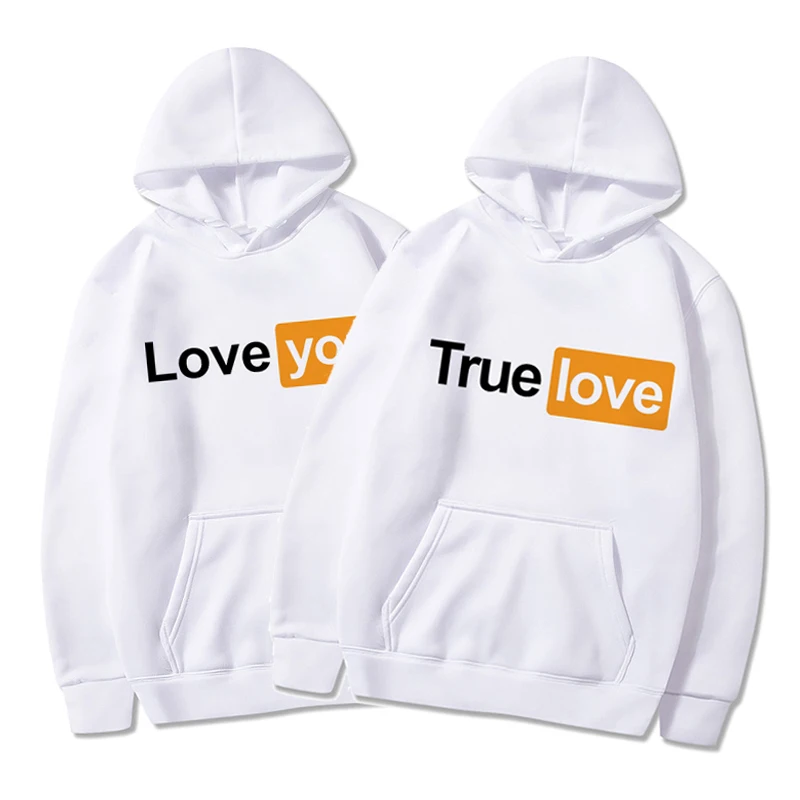 Мужские толстовки с капюшоном с надписью «True Love& Love you» и забавным принтом в стиле Харадзюку, повседневные мужские толстовки, мужская толстовка с капюшоном, женская уличная одежда унисекс в стиле хип-хоп