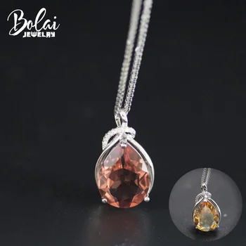 

Bolai color change zultanit pendant necklace 925 sterling silver pear 12*16mm created diaspore gemstone fine jewelry for women