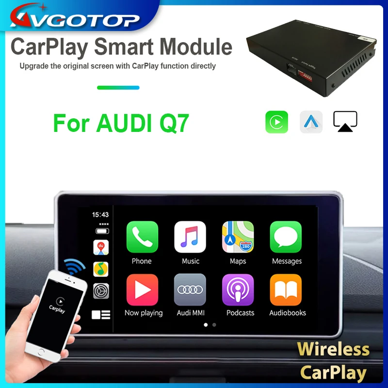 AVGOTOP беспроводной Carplay для AUDI Q7 2010 2019 OEM Экран обновление MMI система Мультимедиа