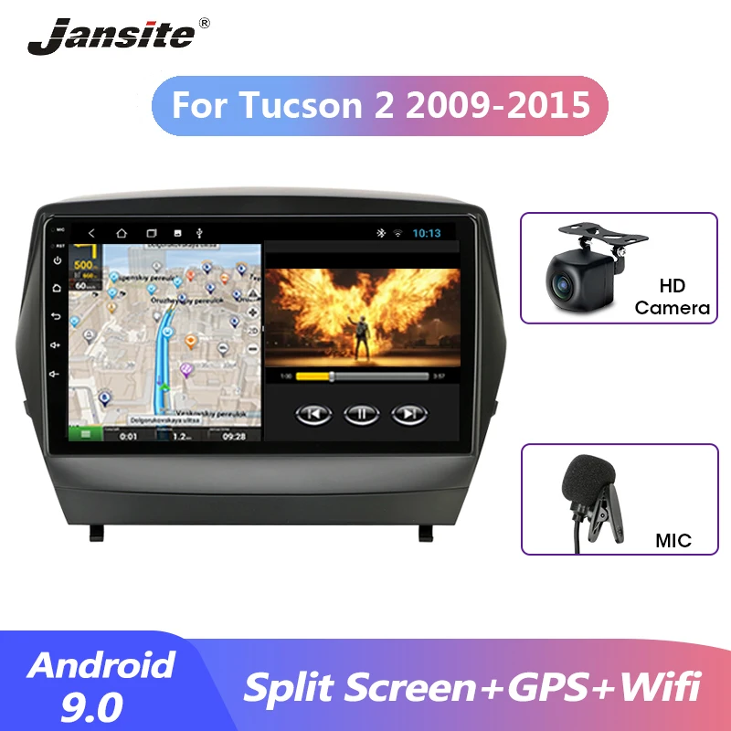 

Jansite Car Radio Android 9.0 For Hyundai Tucson 2 IX35 2009-2015 Split Screen Navigation GPS Bluetooth Multimidia Video Players