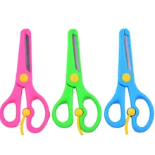 Детские пластиковые ножницы ручной работы, милые цветные обучающие игрушки для детского сада, Детские художественные и ремесленные игрушки
