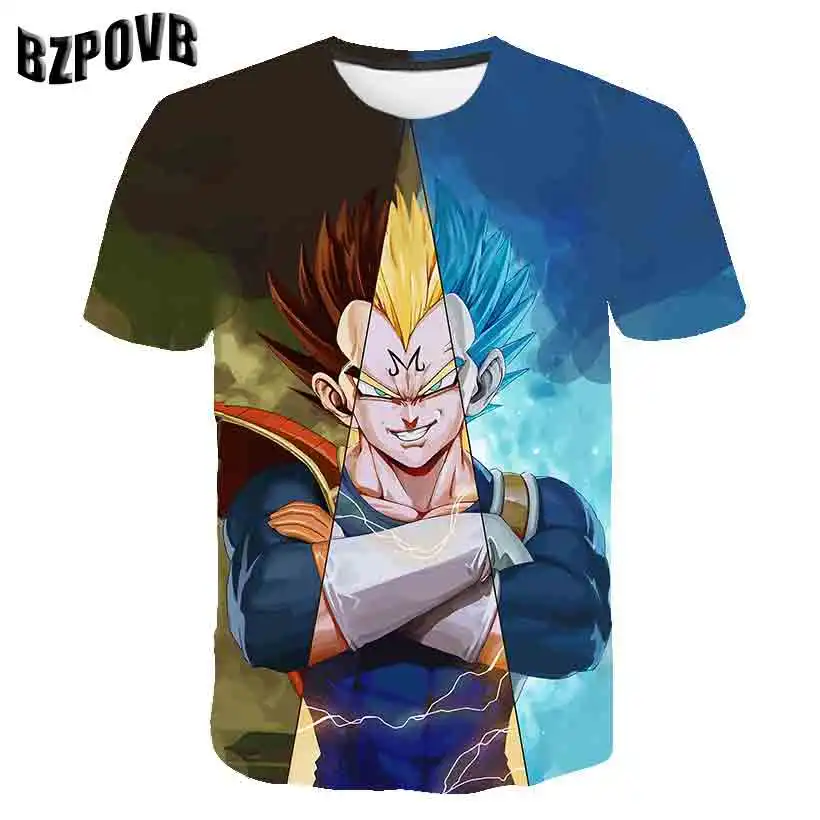 Летняя футболка с 3D принтом в стиле аниме Гоку с изображением дракона z Super Saiyan Son, новинка года, модные футболки для мужчин и мальчиков, Повседневная футболка с героями мультфильмов - Цвет: 2137