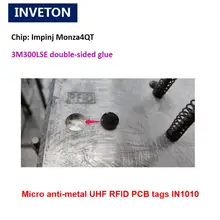 Управление прессформы rfid анти-металлическая бирка короткий диапазон 10 см-1 м Impinj Monza4QT микро PCB пассивная uhf rfid бирка gen2 epc rfid бирка