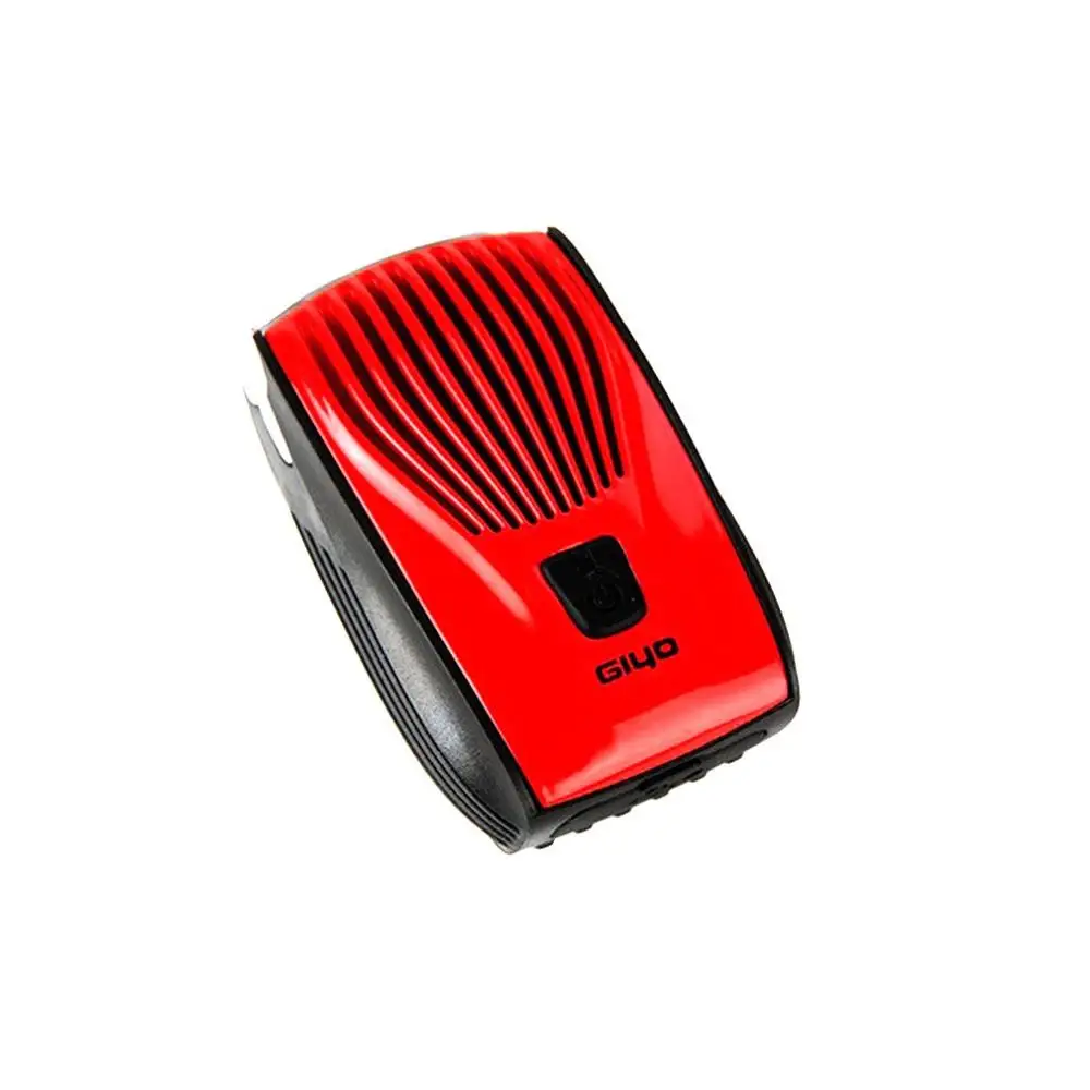 red GIYO USB R5 Водонепроницаемый велосипед фонари для велосипедов передний руль Велоспорт Предупреждение безопасности фар фонарик - Цвет: red