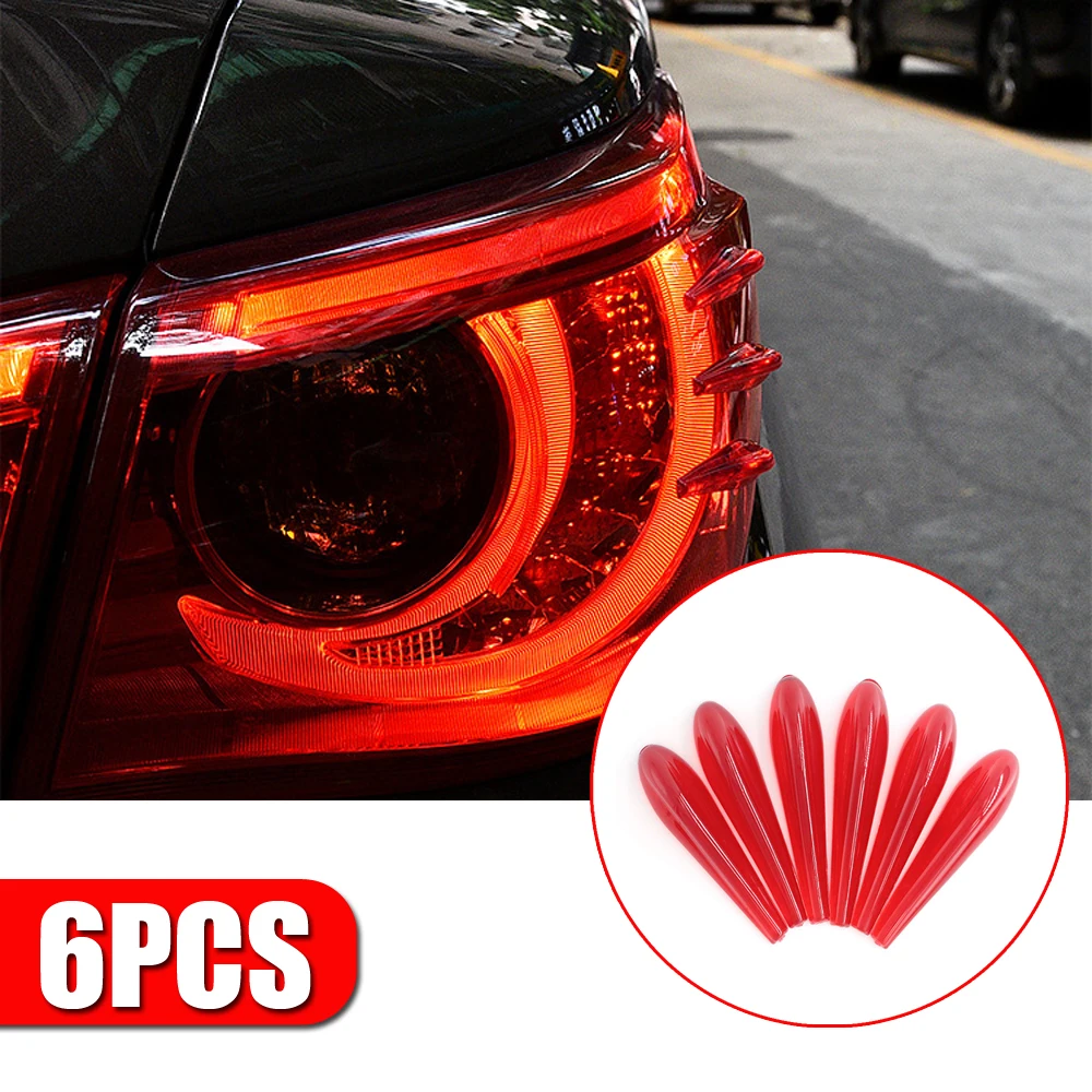 6 Piece/Set Car Tail Light Sticker Airflow Sticker Anti Collision Car