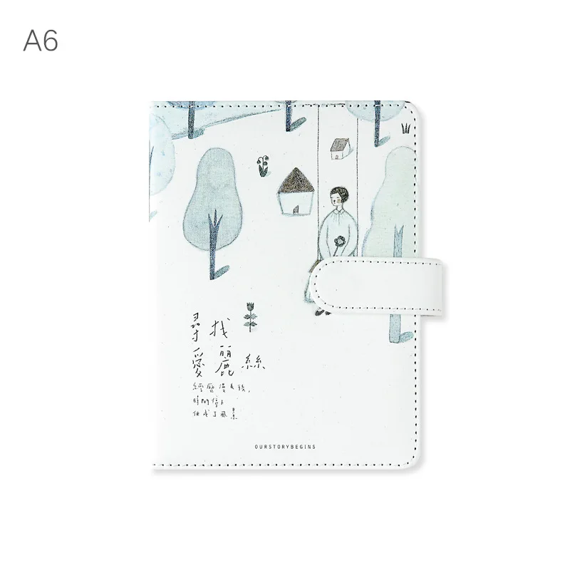 A6 креативный ПУ блокнот бумажный планировщик Bullet Journal Agenda школьный дневник записная книжка с магнитной пряжкой A6 Блокнот Дневник Книга - Цвет: A