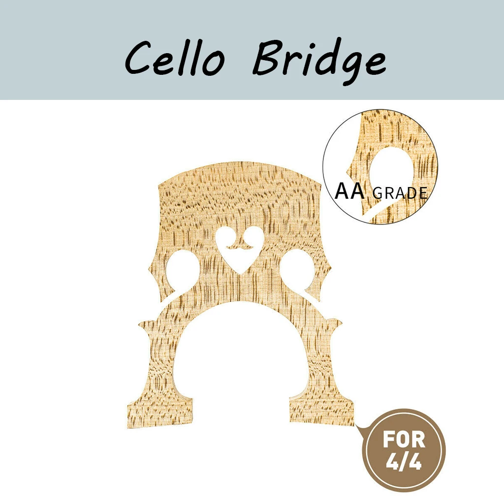 

4/4 Cello Bridge Master AA Grade Maple Cello Bridge French Model Bridge Cello Use