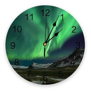 

Aurora Natural Scene Wall Clock Modern Design Home Living Room Office Cafe Decoration Art Wall Watch