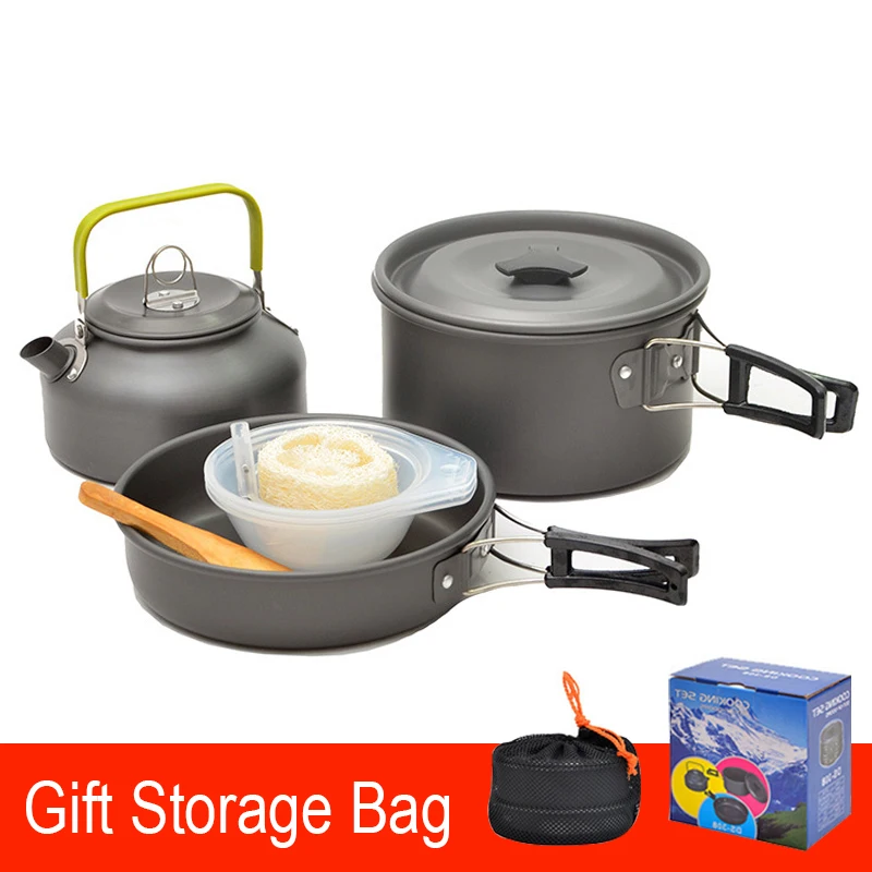 

9 Piece Set / Outdoor Cookware Set Camping Cookware Camping Tableware Cooking Set Backpack Tableware Picnic Set Survival Tools