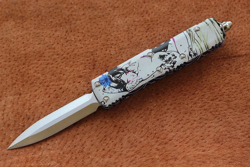 C MIKER X85 однокромное лезвие с ЧПУ D2 6061-T6 алюминиевая ручка, Открытый EDC Охотничий Тактический инструмент обеденный кухонный нож - Цвет: C