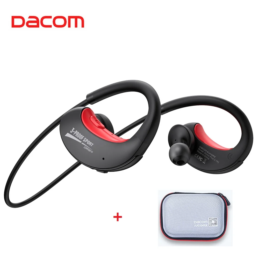 red with gift box DACOM Armor Plus водонепроницаемые спортивные беспроводные наушники для бега G06 Plus Bluetooth 5,0 наушники гарнитура для iPhone samsung Xiaomi - Цвет: red with gift box