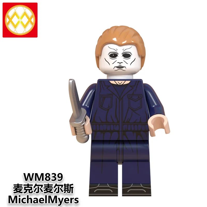 50 шт. WM6075 Ужасы Хэллоуин Фредди Майерс Джек Скеллингтон зомби Эрика дрэйвен Билла Джейсона строительные блоки игрушки для детей - Цвет: WM839