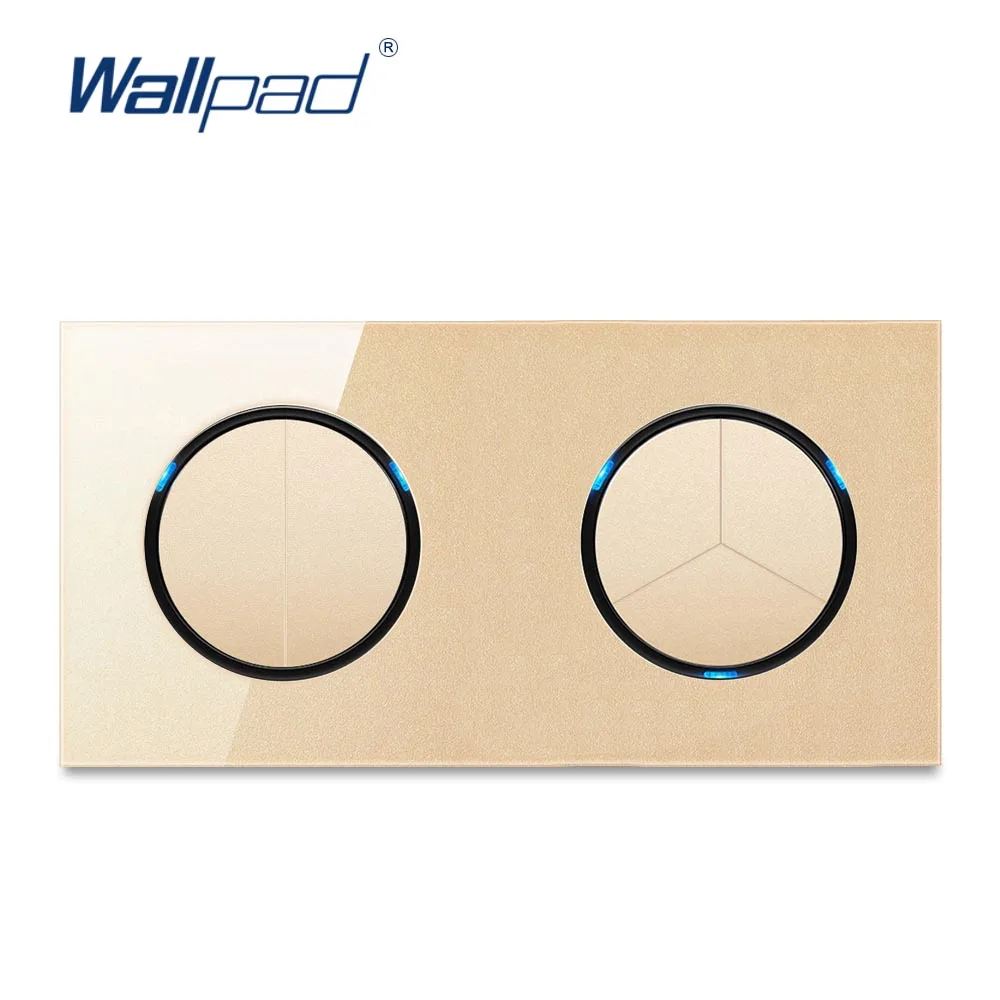 Wallpad 5 Gang 2 Way случайный щелчок настенный выключатель света со светодиодным
