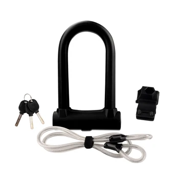

Bike U Lock Anti-theft MTB Road Bike Bicycle Lock Cycling Accessories Security Bike Cable U-Locks Set Convenient Lock Frame