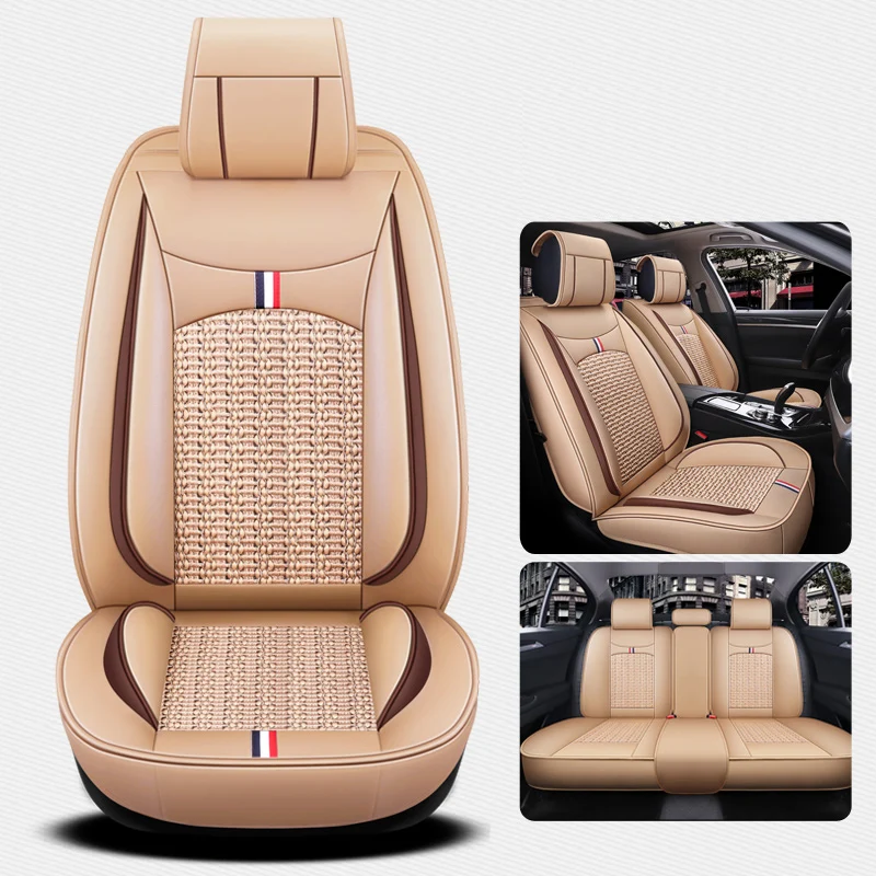 Beige Автомобильный чехол для сиденья полного комплекта для Infiniti Fx Isuzu d-max Jac S3 Jaguar F-pace подходит для Jaguar Xf 2009 2010 2011 2012 2013 - Название цвета: Beige