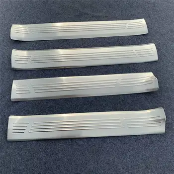 

WELKINRY for Benz GLS X167 2019 2020 interior car door sill threshold scuffproof plate welcoming foot pedal protective trim