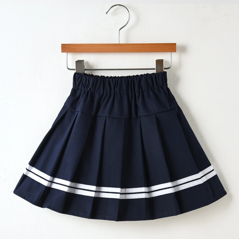 Falda plisada Harajuku para niñas, uniforme escolar, color negro, azul marino, japonés|Uniformes escolares| - AliExpress