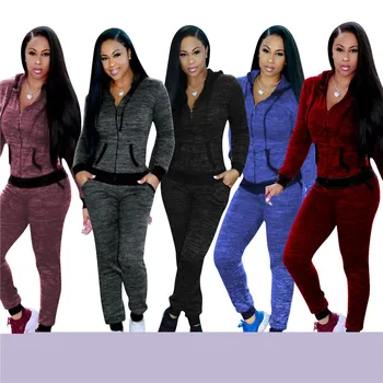 

2 Piece Set Women Sweatshirt Set Spring Autumn Winter Sportwear Solid Pocket Tracksuit Set Casual Female Suit Sweatshirts