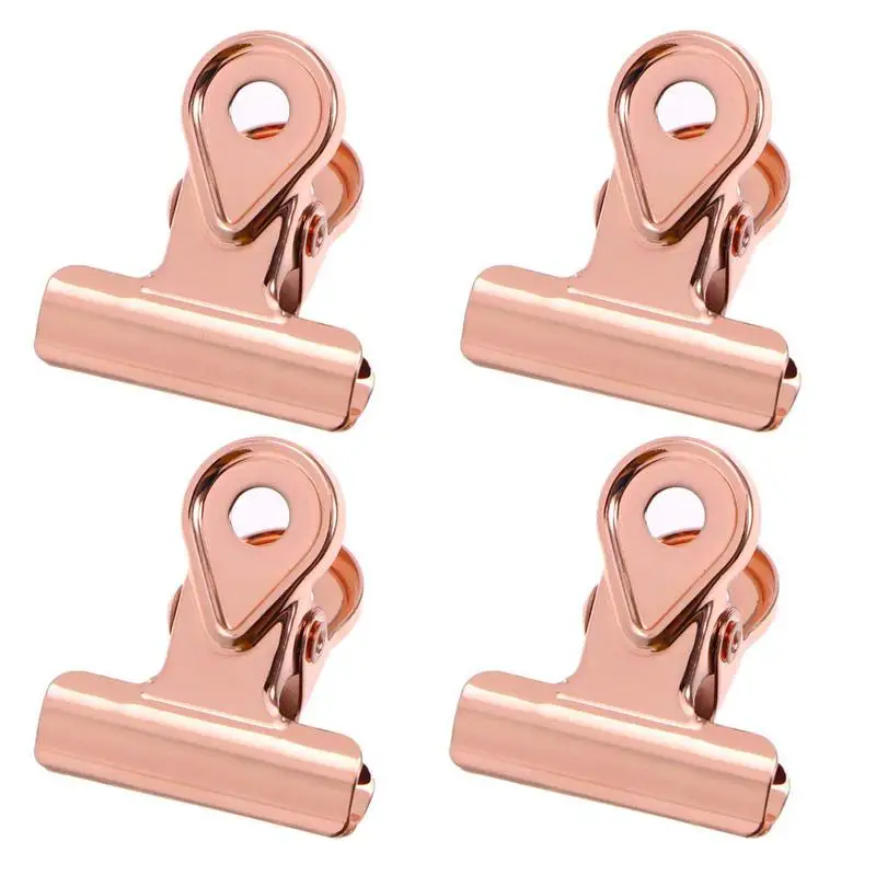 

20PCS 20MM Metal Bulldog Clips Hinge Clips Utility Clamps for Pictures Photos Money Files Organizing Home Office Use (Rose Gold)