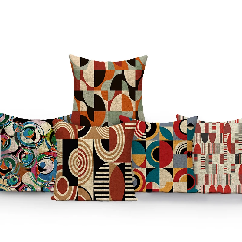Geometric Patterns Throw Pillows Cartoons Decorative Pillow Circular