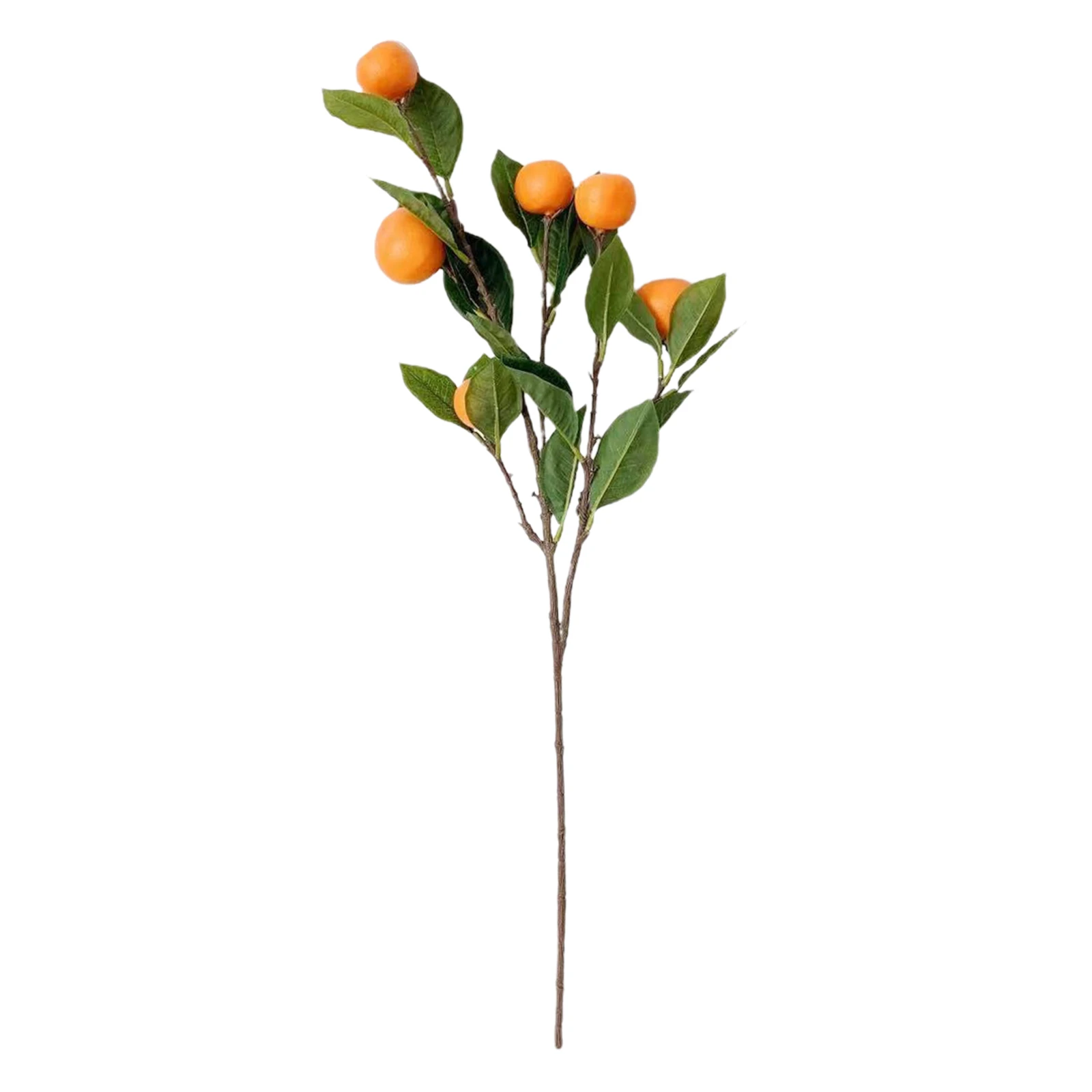 

Tangerine Branch Lemon Artificial Home Wedding Simulation Plants Shooting Props 63cm Fruit Realistic Rattan Fake Flower