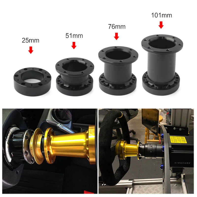 Silver 1'' 25mm Steering Wheel Boss Kit Spacer Adapter For Universal OMP Hub Silver 1'' 25mm Steering Wheel Boss Kit Spacer Adapter For Universal OMP Hub