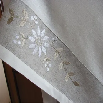 

Free Shipping 85x85cm pastoral style embroidery natural tablecloth Cup Mat Table Cover placemat for Chirstmas wedding gift