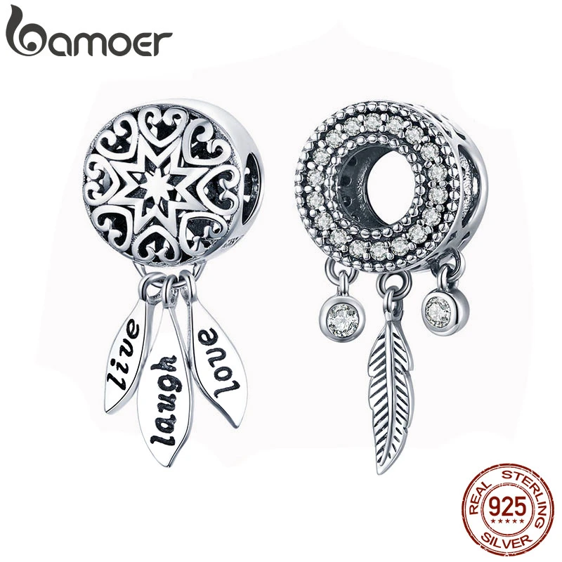 BAMOER Hot Sale Genuine 925 Sterling Life Dream Catcher Pendant Charms fit Bracelets & Necklaces Vintage Jewelry - AliExpress