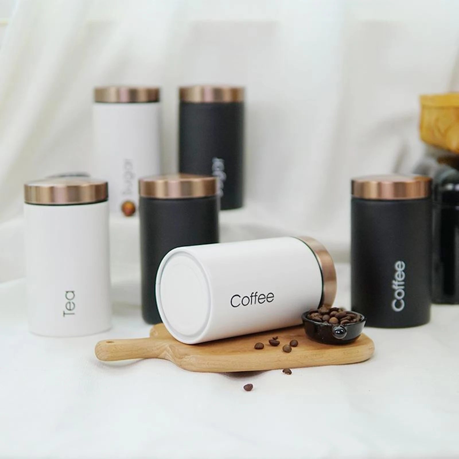 3set of Storage Bottles Metals Canisters Sets for Kitchen Tea Coffee Food Storage box Household Can