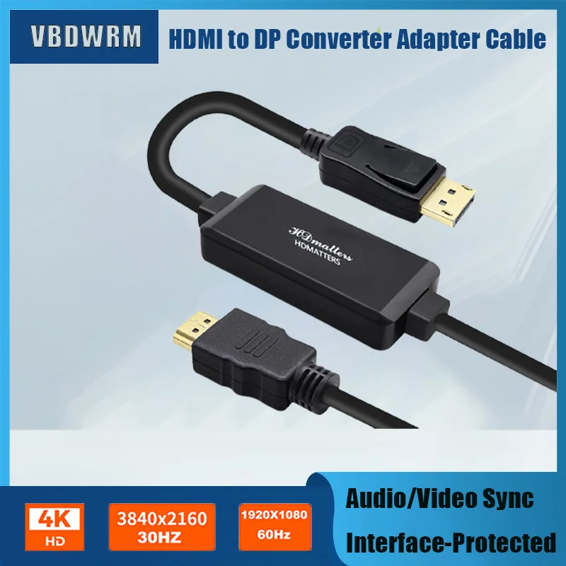 Кабель-переходник Active 4K с HDMI на Displayport 1 2 8 м | Электроника
