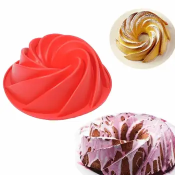 

Large Spiral Mold Silicone Cake Pan, Bread Bakeware Mold Baking Tools