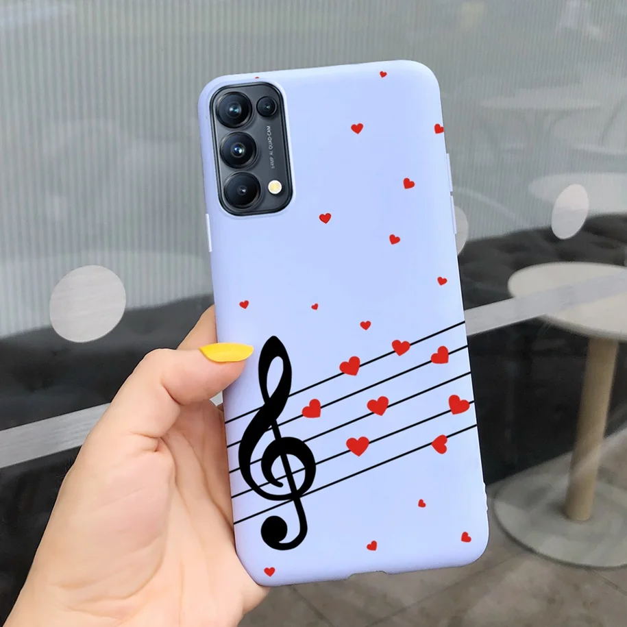 oppo phone cases Cute Love Heart Cover For OPPO Reno 5 Case Reno5 Lite Phone Case Soft Silicon Slim Fundas For OPPO Reno5 5F 5Z 5 Lite Back Cover oppo phone cases