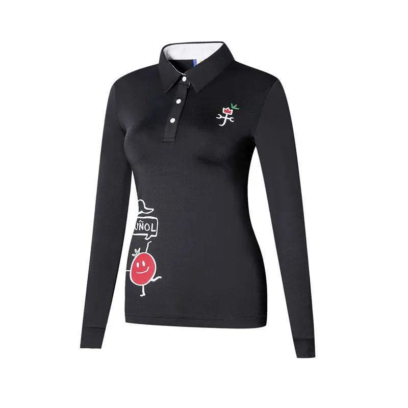 Q женская спортивная одежда с длинными рукавами футболка для гольфа одежда для гольфа quick быстросохнущая Мягкая футболка для гольфа