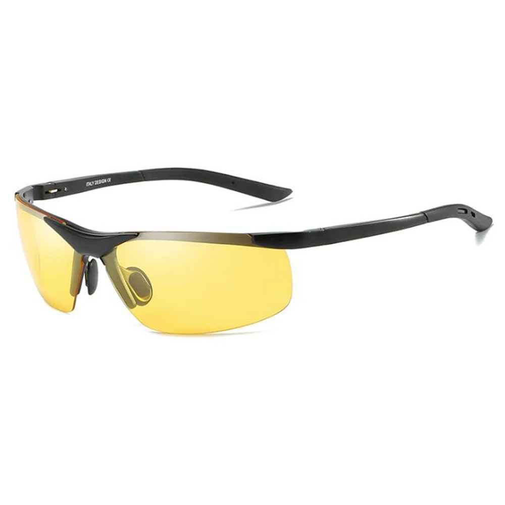 DropShipping Aluminum Night Vision Polarized Sunglasses Men Brand Goggles UV400 Glasses Male Cycling Glasses Eyewear