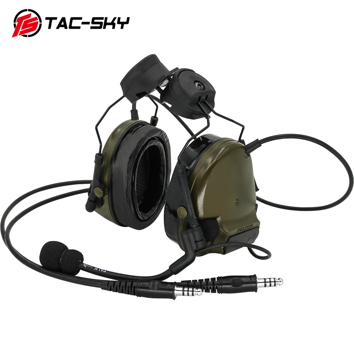 TAC-SKY COMTAC Тактический Кронштейн гарнитура comtac iii двойной связи силиконовый наушник шлем кронштейн Ушная гарнитура Военная Тактическая