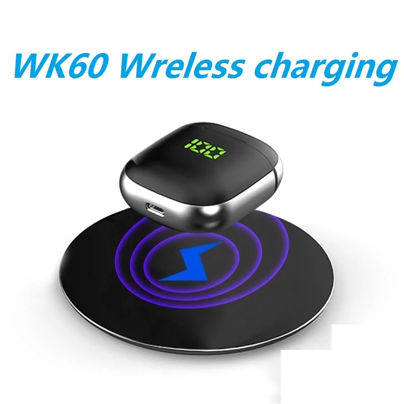 WK60 TWS беспроводные Bluetooth наушники сенсорная гарнитура светодиодный дисплей HIFI