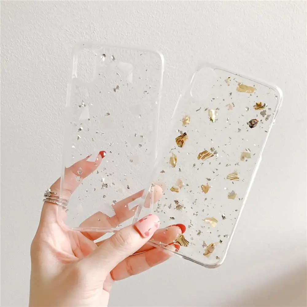 

True Conch Shell Glossy Gradient Colorful Transparent Phone Case for iPhone 8 7 6 6s Plus 10 X XS 11 Pro Max XR Back Cover Funda