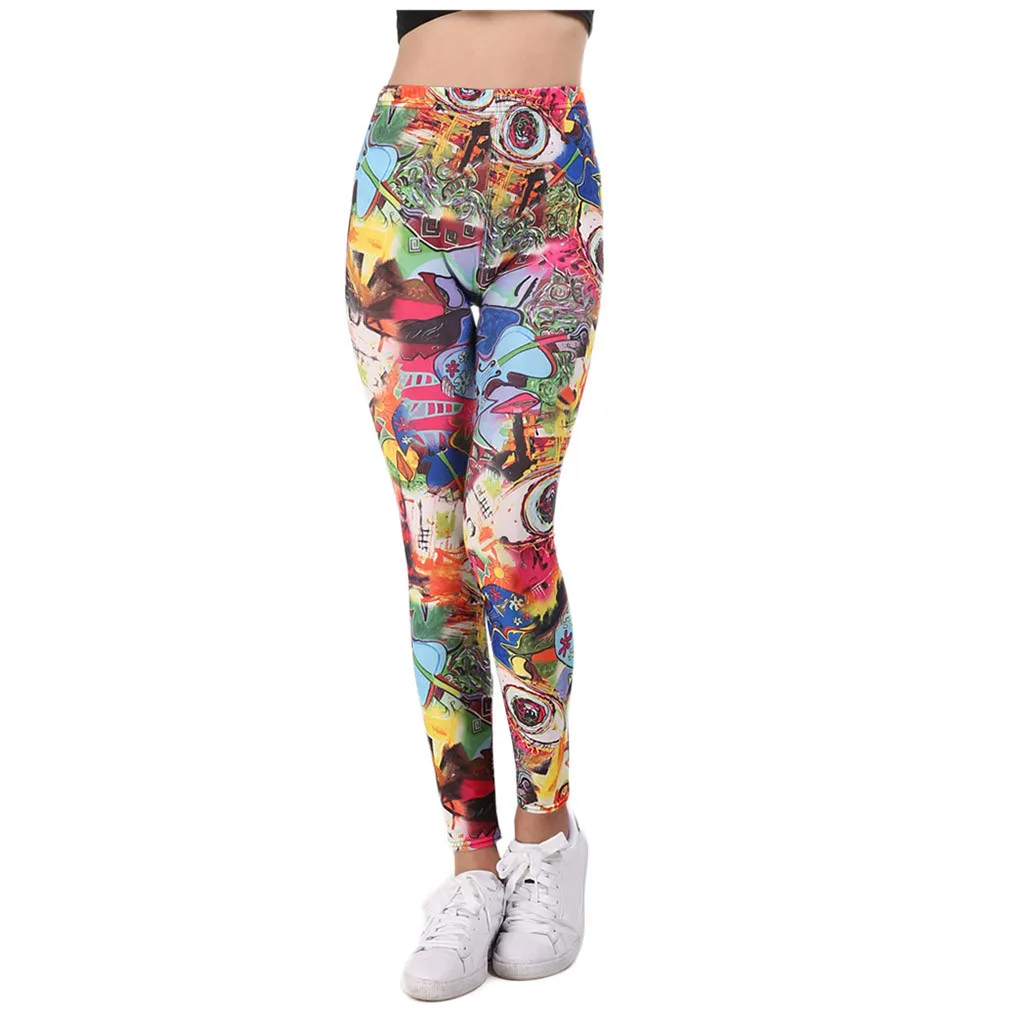 Hot Pink Ladies'printed, высокая талия, бедра, тянущиеся, под брюки, для бега, фитнеса, йоги, штаны для спортзала, спортивные Леггинсы, женские штаны, calzas deportivas# F - Цвет: Hot Pink