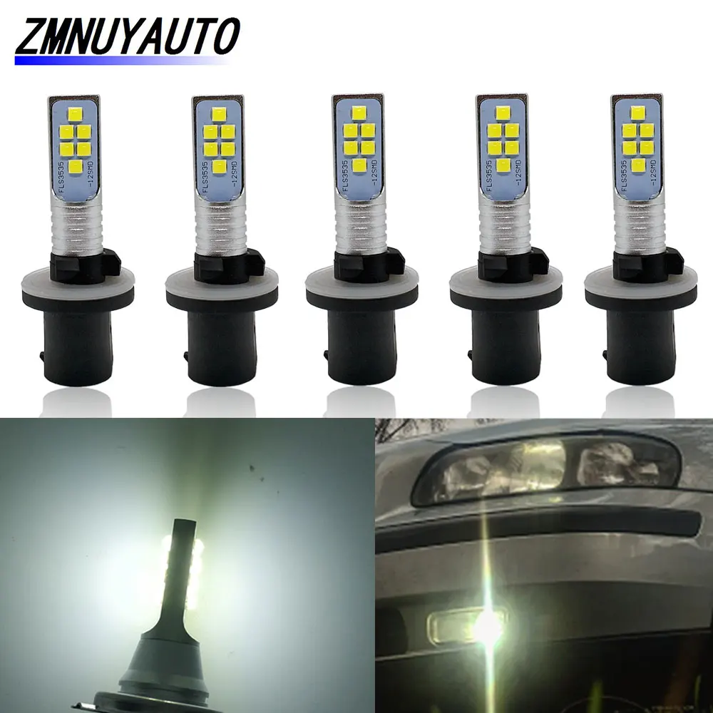 5 шт. H27W H27W/1 H27W/2 светодиода 880 881 светодиодная лампа 6500K 1400LM супер яркий