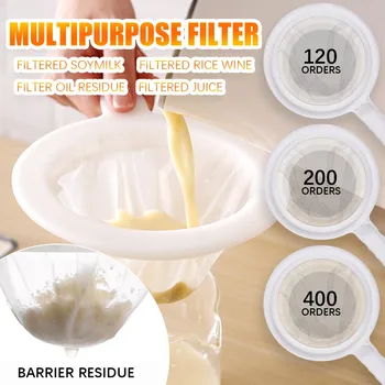 

Household Fine Mesh Filter Soy Milk Device Hot Pot Spoon Juice Filter Sieve Soybean Milk Strainer Kitchen Tools Cosas De Cocina