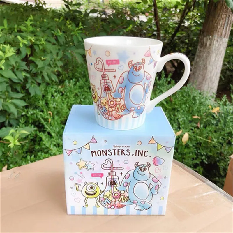 monster with box Дисней Ститч Монстр клубника медведь инопланетянин мультфильм чашка для воды Кофе Чай керамическая молочная кружка домашний офис Коллекция чашки подарки - Цвет: monster with box