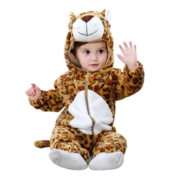 

Soft Zipper One Piece Warm Cartoon Baby Jumpsuit Cute Unisex Toddler Casual Infant
