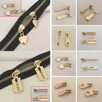 

1Pcs Gold Universal Instant Fix Zipper Repair Kit Replacement Zipper For DIY Accessories Removable Head Zipper Gold Repair Kits