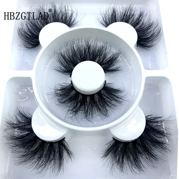 100% Mink Eyelashes False Eyelashes Crisscross Natural Fake lashes Length 25mm Makeup 3D Mink Lashes Extension Eyelash Beauty 1