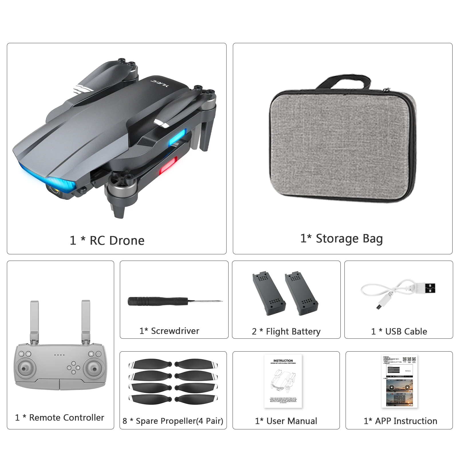 rc remote control helicopter YLRC S106 RC Drone with Camera 8K GPS 5GWifi Optical Flow Positioning Quadcopter Brushless Motor Storage Bag Package RC Helicopters luxury RC Helicopters