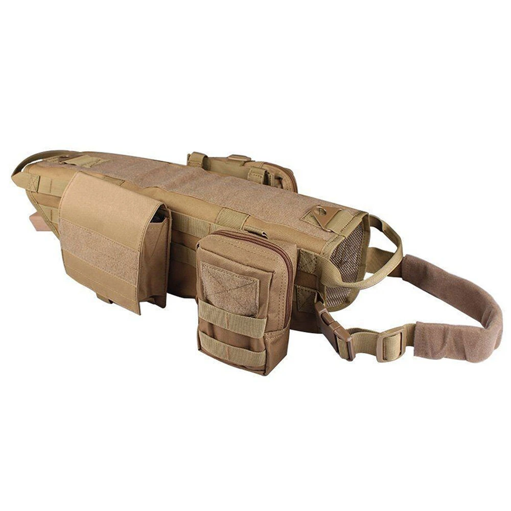 Tactifans K9 Training Software Improved Tactical Dog Harness Vest Pet First Aid Attatchment Pouch Accessories 600D Nylon Molle