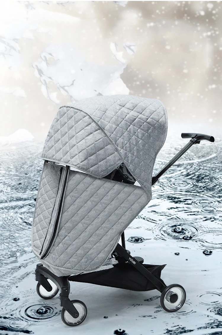 baby stroller cover net Universal Winter Thicken Baby Stroller Rain Cover Weather Wind Sun Shield Transparent Breathable Trolley Raincoat Accessories baby stroller accessories and parts	